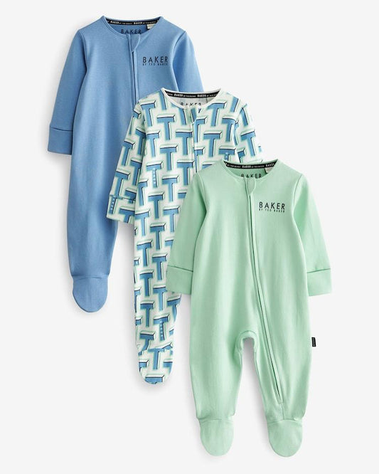 Ted baker Blue Sleepsuit 3 Pack