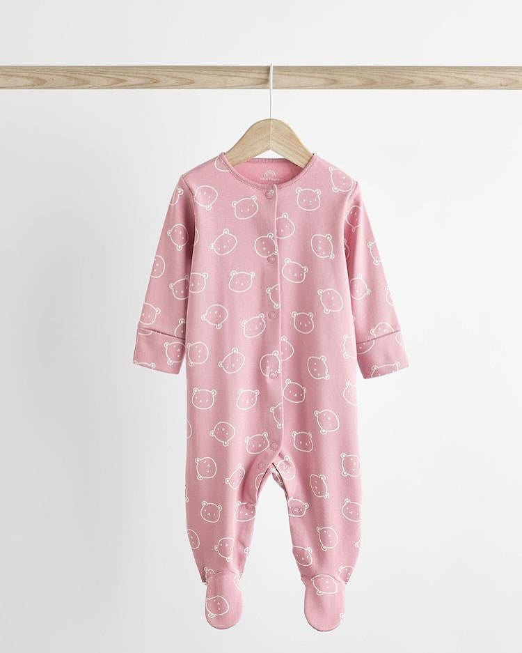 Pink Bear Sleepsuit 3 Pack