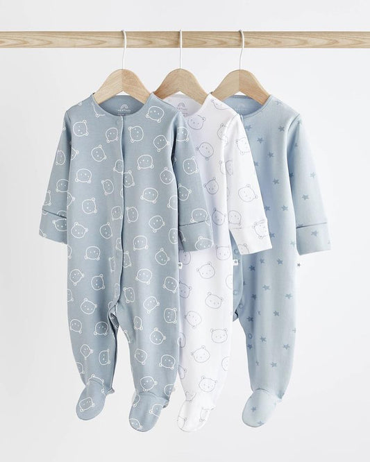 Blue Bear Sleepsuit 3 Pack