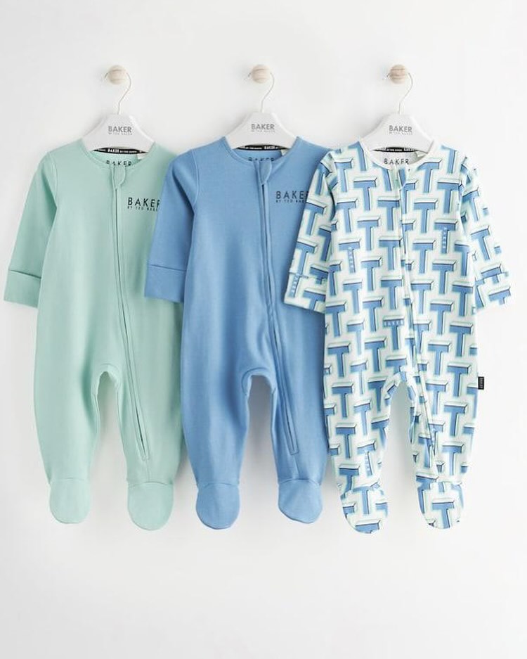 Ted baker Blue Sleepsuit 3 Pack