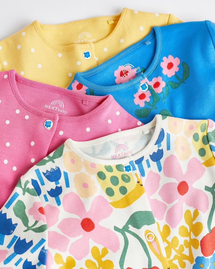 Multi Bright floral Sleepsuit 4 Pack