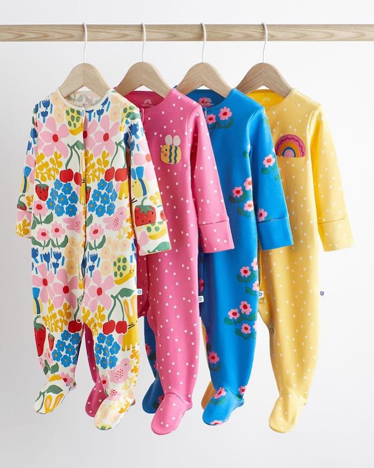 Multi Bright floral Sleepsuit 4 Pack