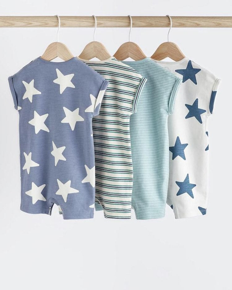 Star Rompers 4 Pack Set