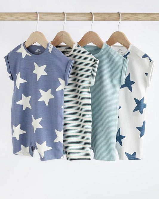 Star Rompers 4 Pack Set