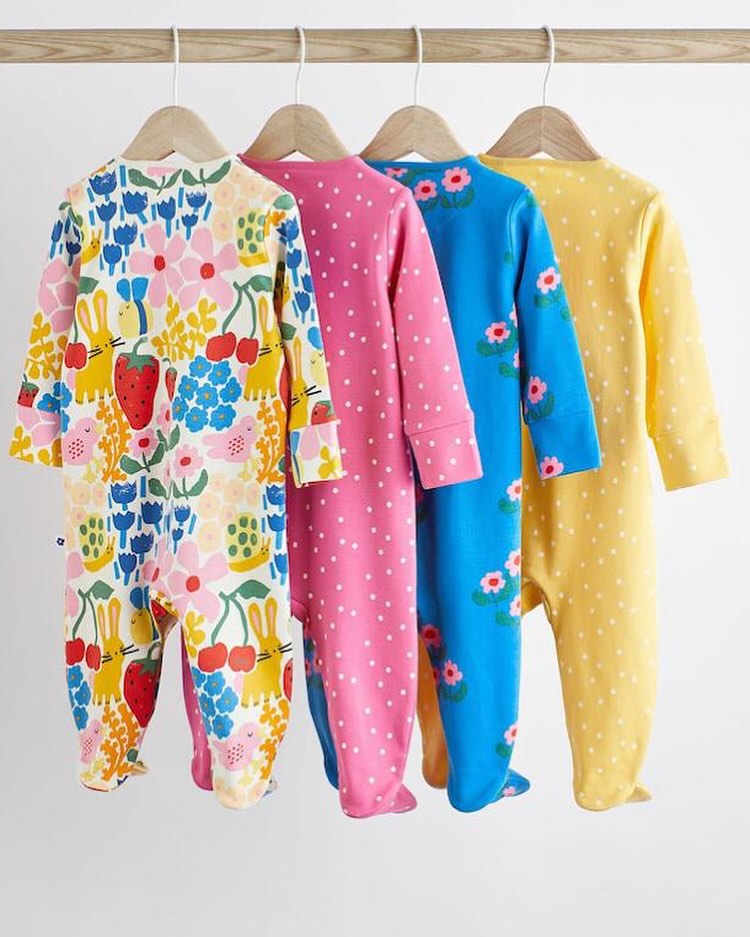 Multi Bright floral Sleepsuit 4 Pack