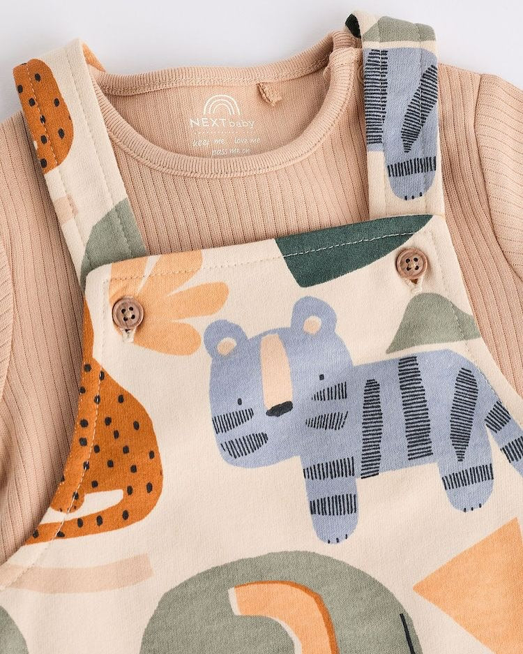 Safari Dungarees & Bodysuit Set