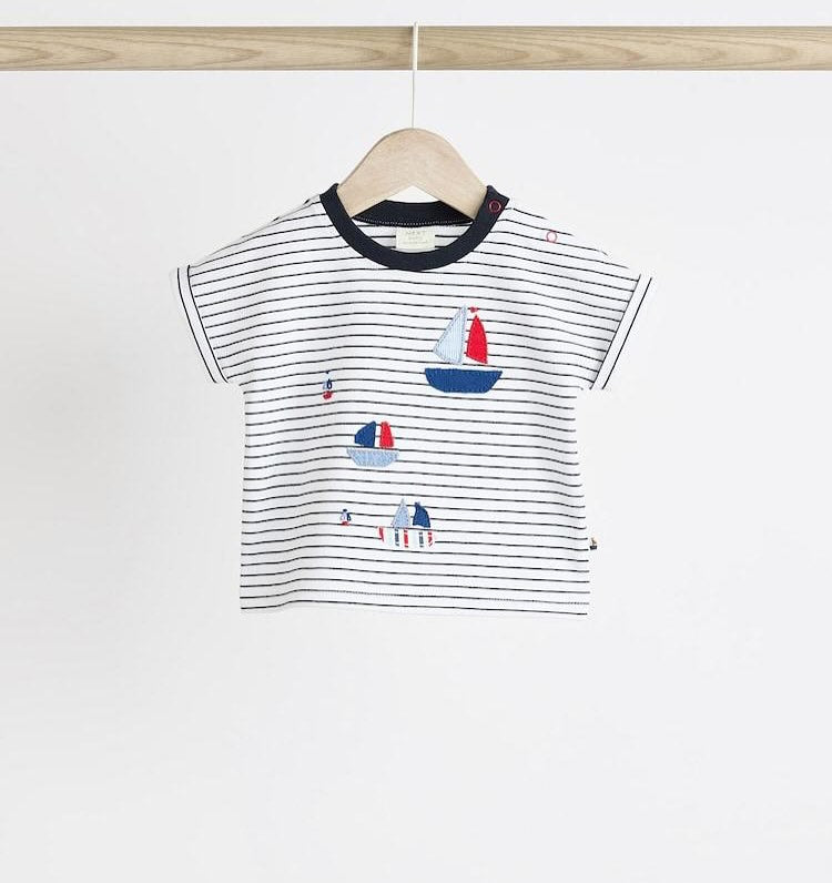 Boat Appliqué Shirt Short Set