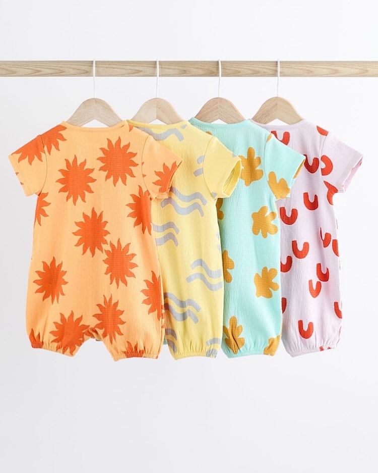 Multi Rompers 4 Pack
