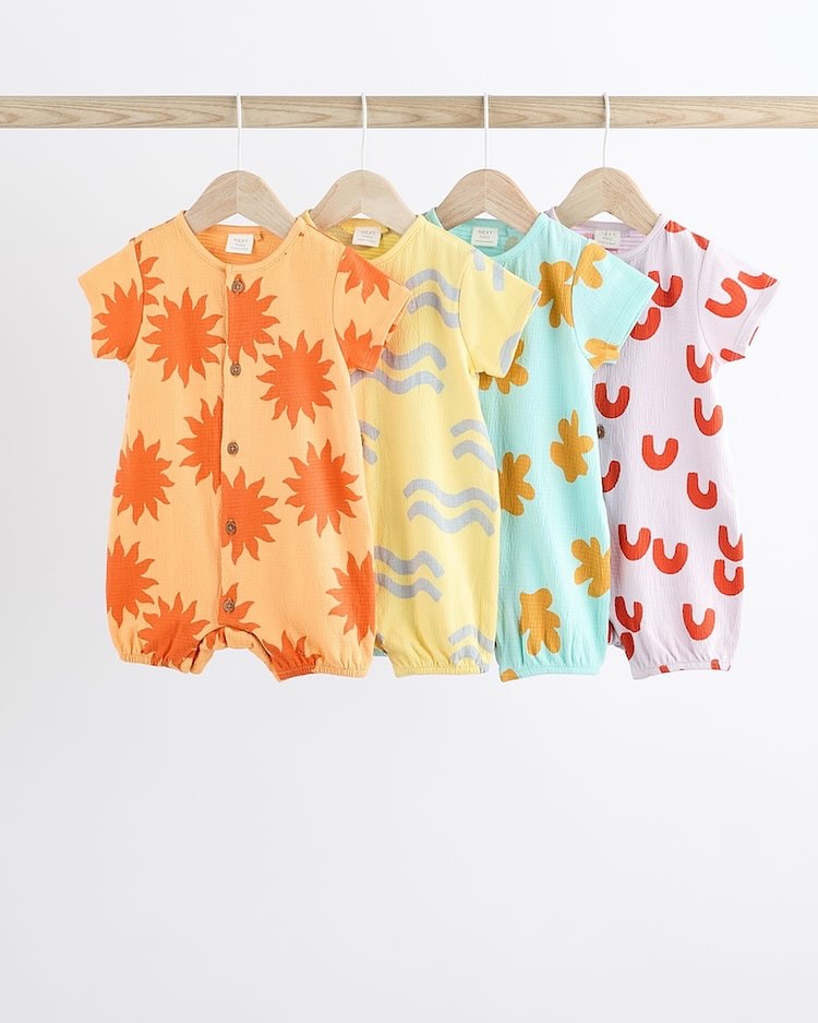 Multi Rompers 4 Pack