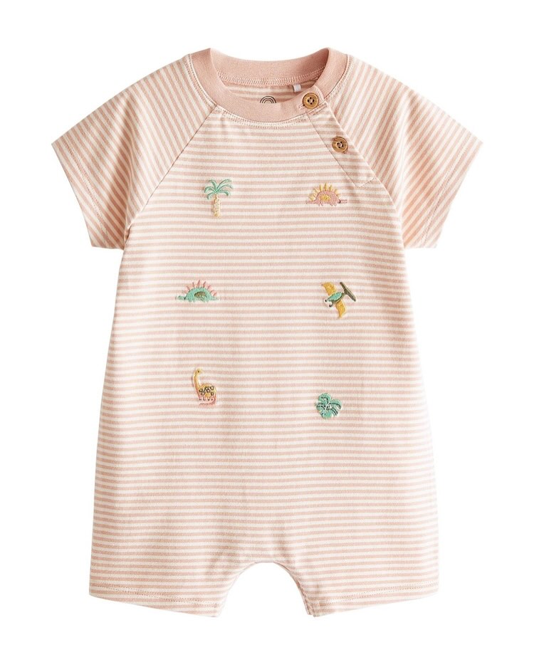 Neutral Dino Rompers 3 Pack