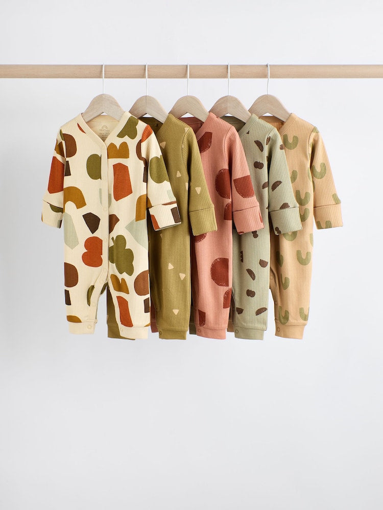 Multi Footless Sleepsuit 5 Pack