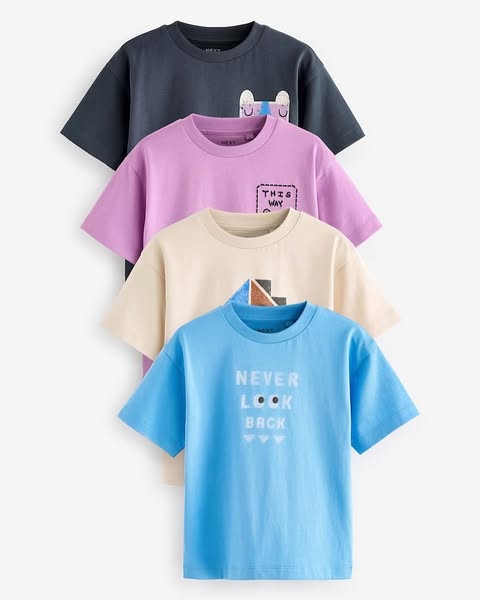 Blue/ Pink T Shirts 4 Pack Set