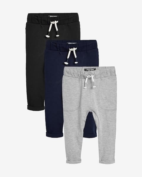 Multi Cotton Light weight Trousers 3 Pack