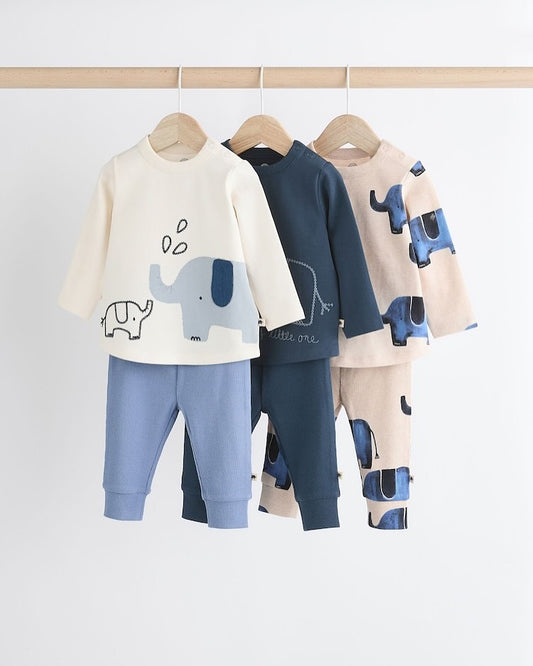 Blue Elephant Top & Leggings 6 Pack Set