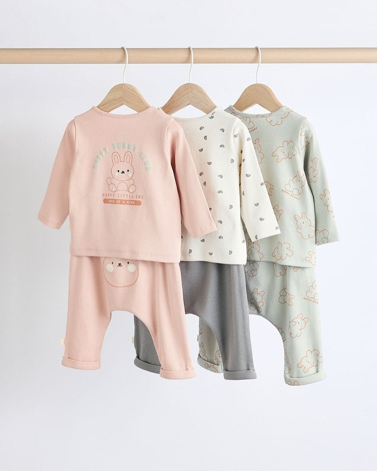 Sage Green Top & Leggings 6 Pack Set