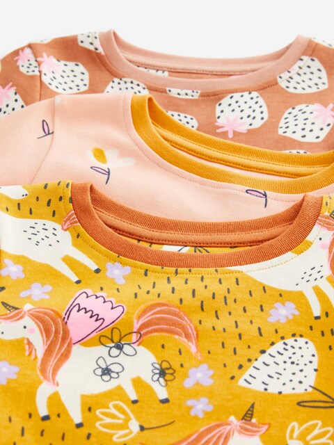 Yellow/pink/peach pyjamas 3 pack