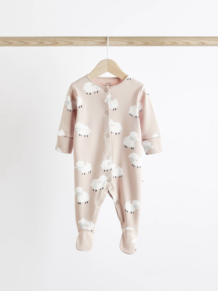 Grey Sheep Sleepsuit 3 Pack