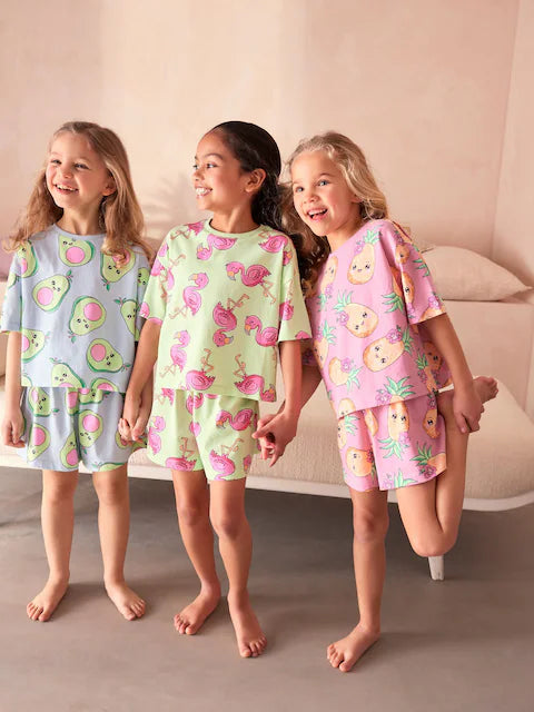 Pastel Prints Short Pyjamas 3 Pack