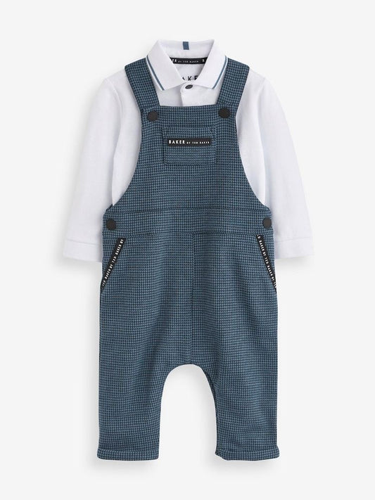 Tedbaker Navy Polo & Dungarees Set