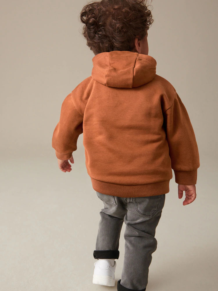 Rust Brown Dinosaur Hoodie