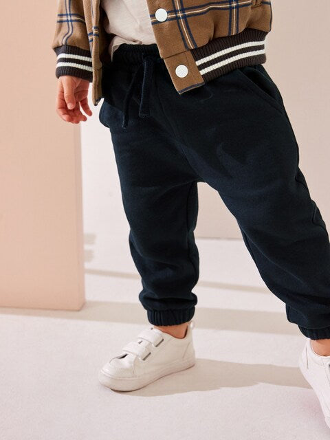 Tan Brown Check 2 Piece Jersey Check Bomber and Jogger Set
