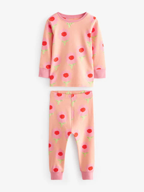 Multi Bright Character Printed Long Sleeve Snuggle Pyjamas 3 Pack