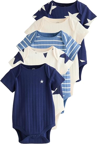 Blue Star Short Sleeves bodysuit 5 Pack
