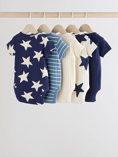Blue Star Short Sleeves bodysuit 5 Pack