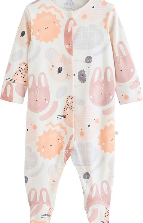 Multi Animal print sleepsuit 4 Pack