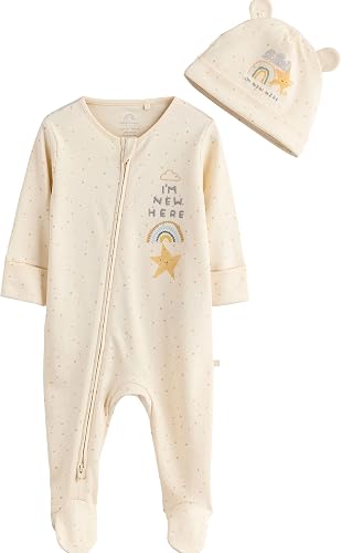 I AM NEW HERE sleepsuit & hat set