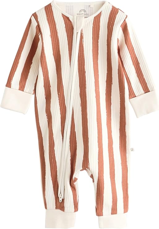 Brown Multi footless Sleepsuit 5 pack
