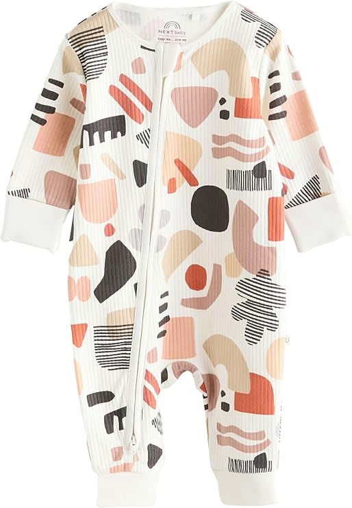 Brown Multi footless Sleepsuit 5 pack