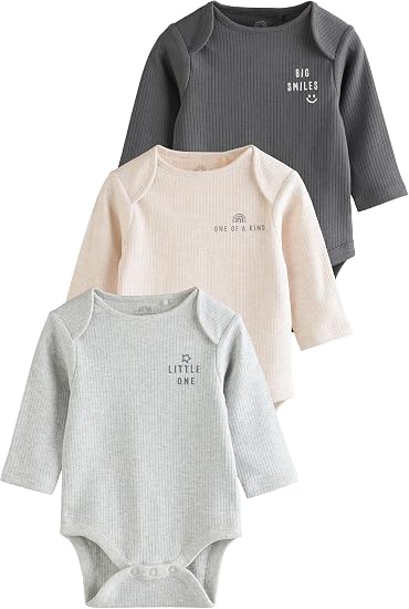 Grey/brown long sleeves bodysuit 3 Pack