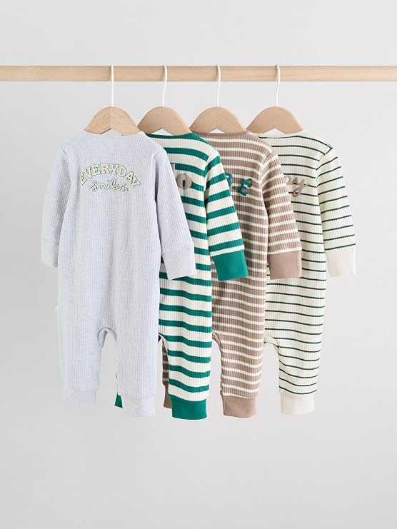Stripe Sleepsuit 4 Pack