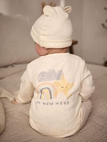 I AM NEW HERE sleepsuit & hat set