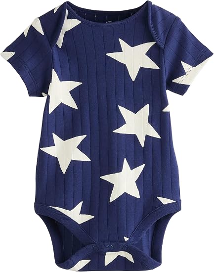 Blue Star Short Sleeves bodysuit 5 Pack