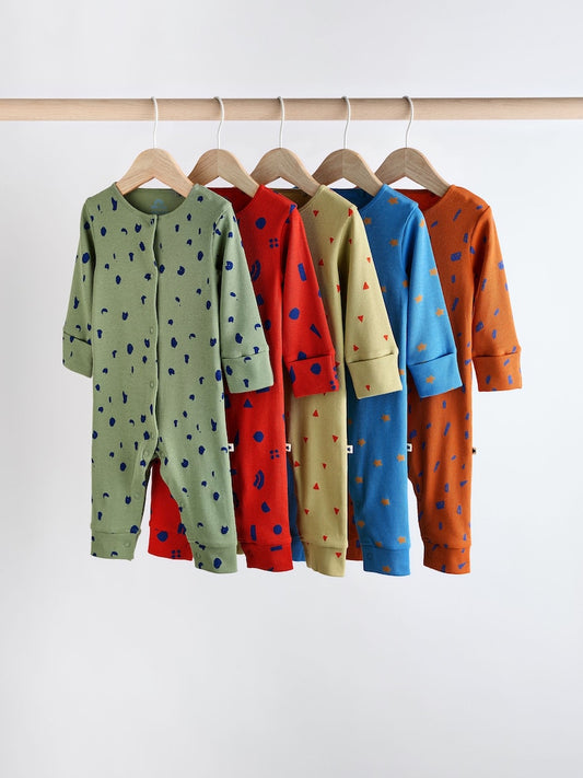 Multi Footless Sleepsuit 5 Pack