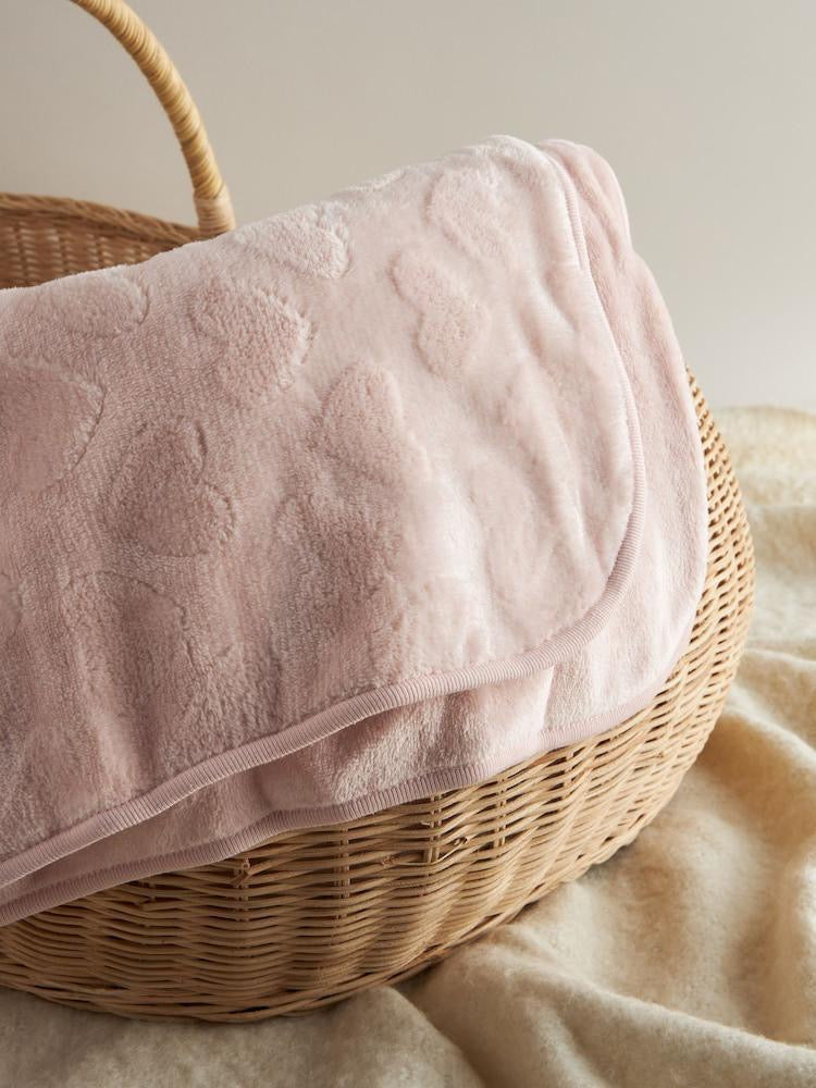 Pink Heart Fleece Blanket 80*70cm
