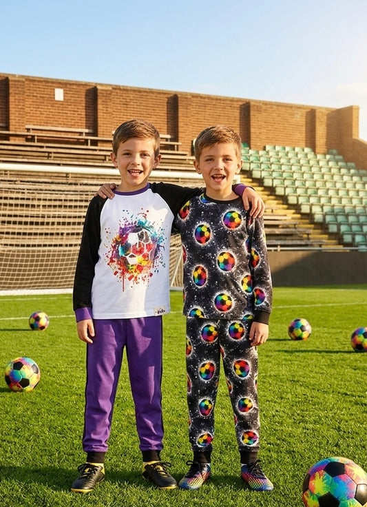 Fluro Splat Football Pyjamas 2 Pack