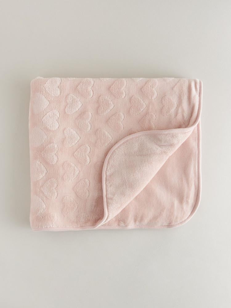 Pink Heart Fleece Blanket 80*70cm