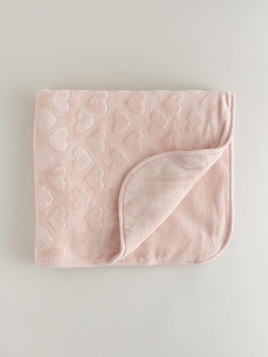 Pink Heart Fleece Blanket 80*70cm