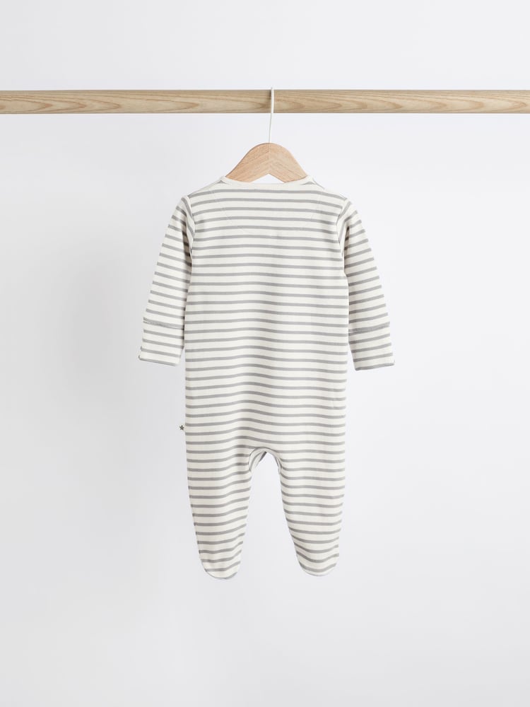 Whale Applique Zipper Sleepsuit 3 Pack