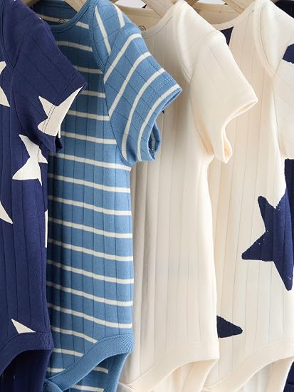 Blue Star Short Sleeves bodysuit 5 Pack