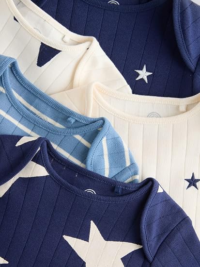 Blue Star Short Sleeves bodysuit 5 Pack