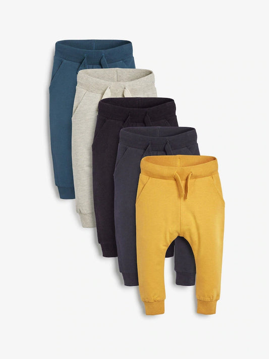Blue/Black/Yellow Joggers 5 Pack