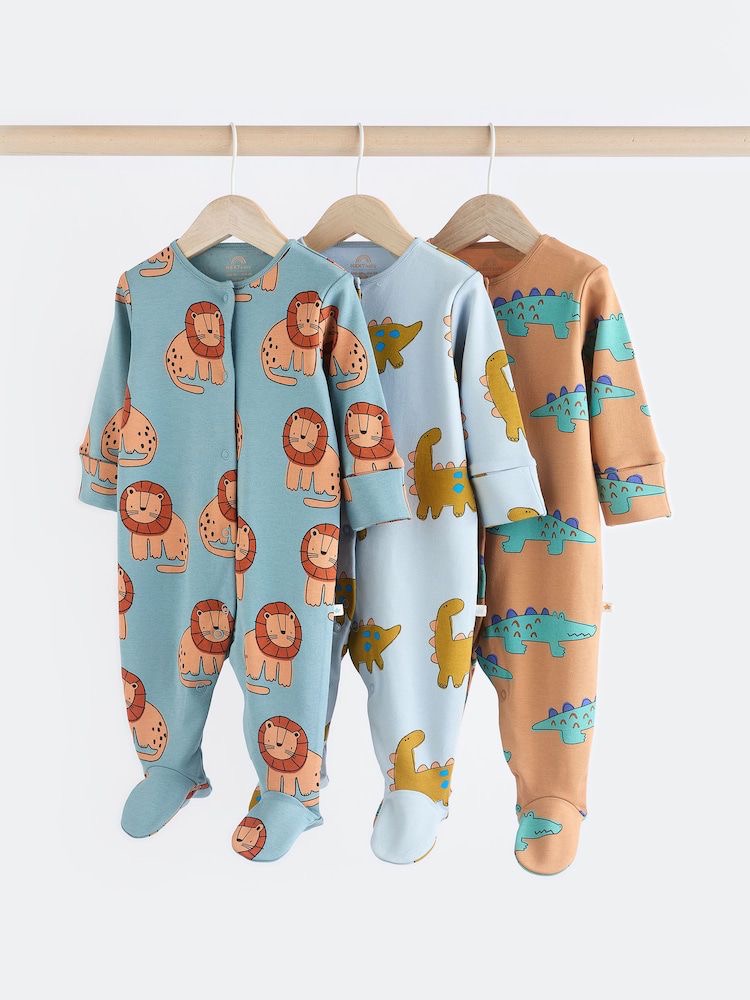 Lion sleepsuit pack of 3