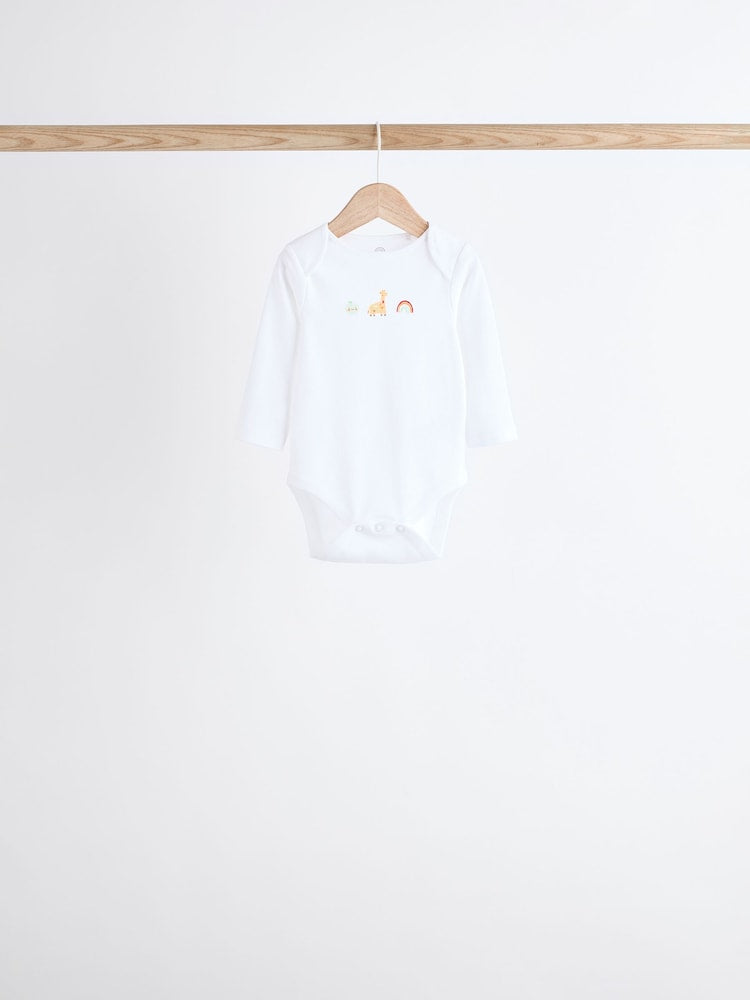 White Full Sleeves Bodysuit 7 Pack.