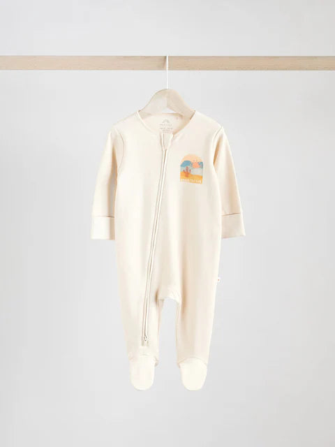 Minerals Baby Two Way Zip Sleepsuits 4 Pack