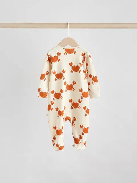 Multi Baby Two Way Zip Sleepsuits 3 Pack