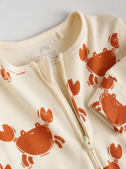 Multi Baby Two Way Zip Sleepsuits 3 Pack